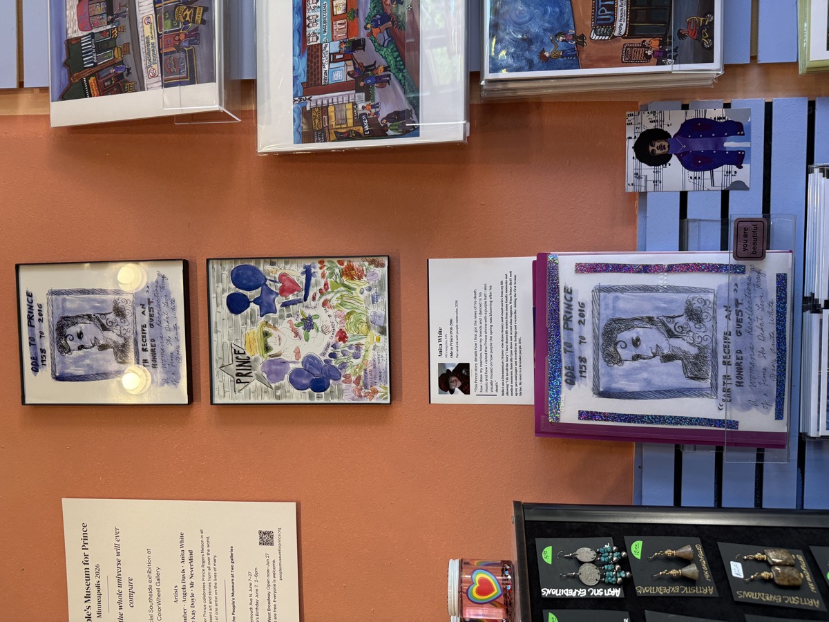 Installation view — Anita White, Ode to Prince 1958-2016