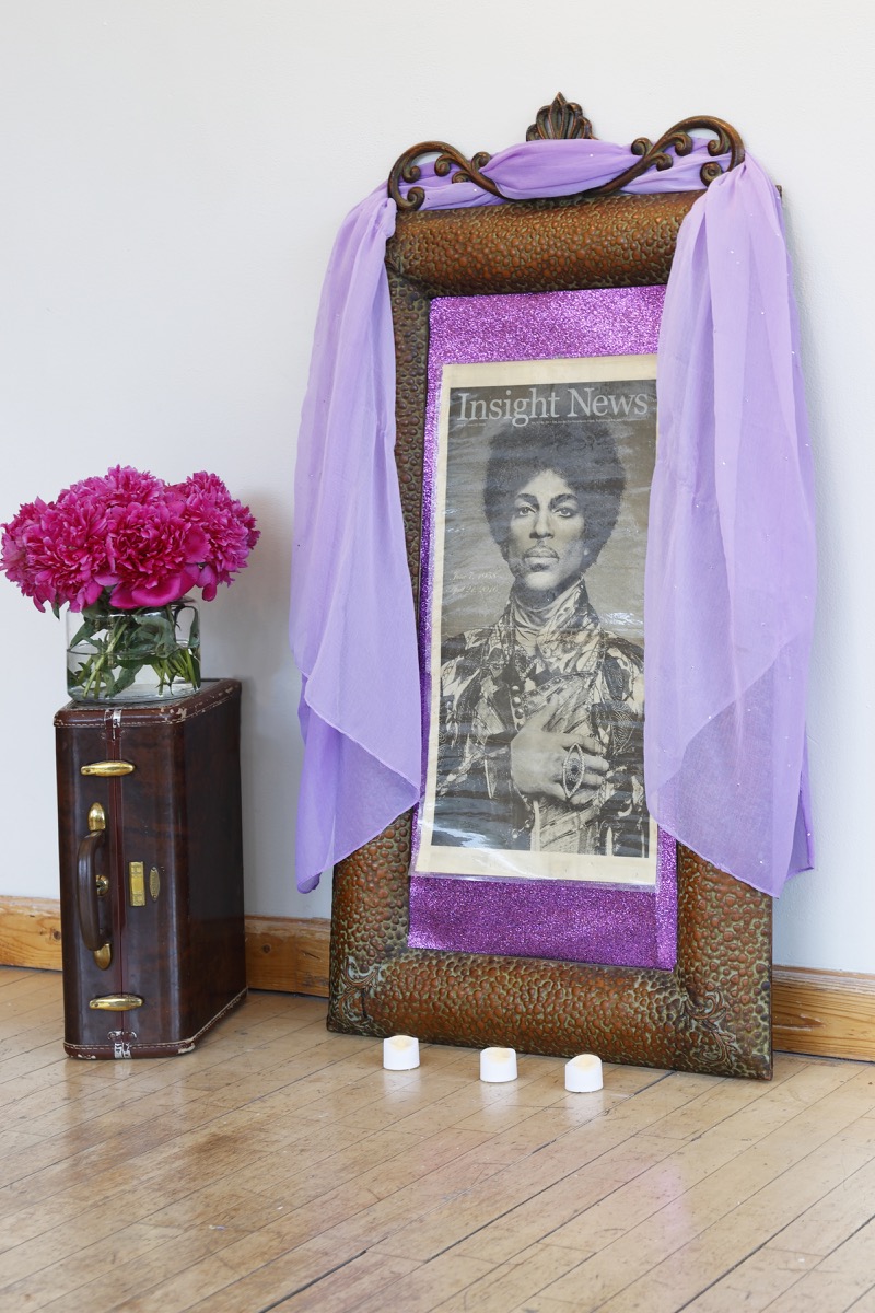 Installation view — Jennifer Umolac, Prince portable shrine